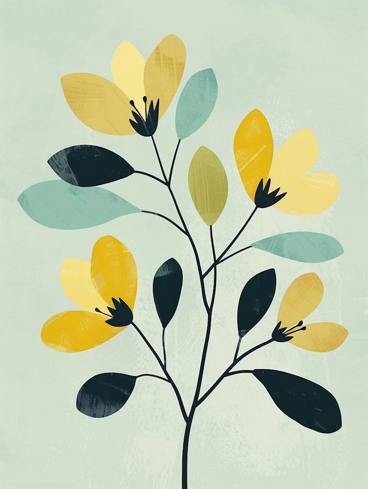 Mahogany Tree Flat Illustration 5