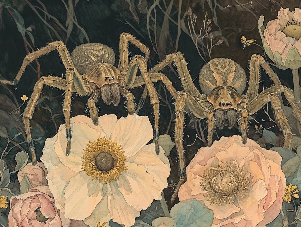 Florale Tierillustration Spinne 3
