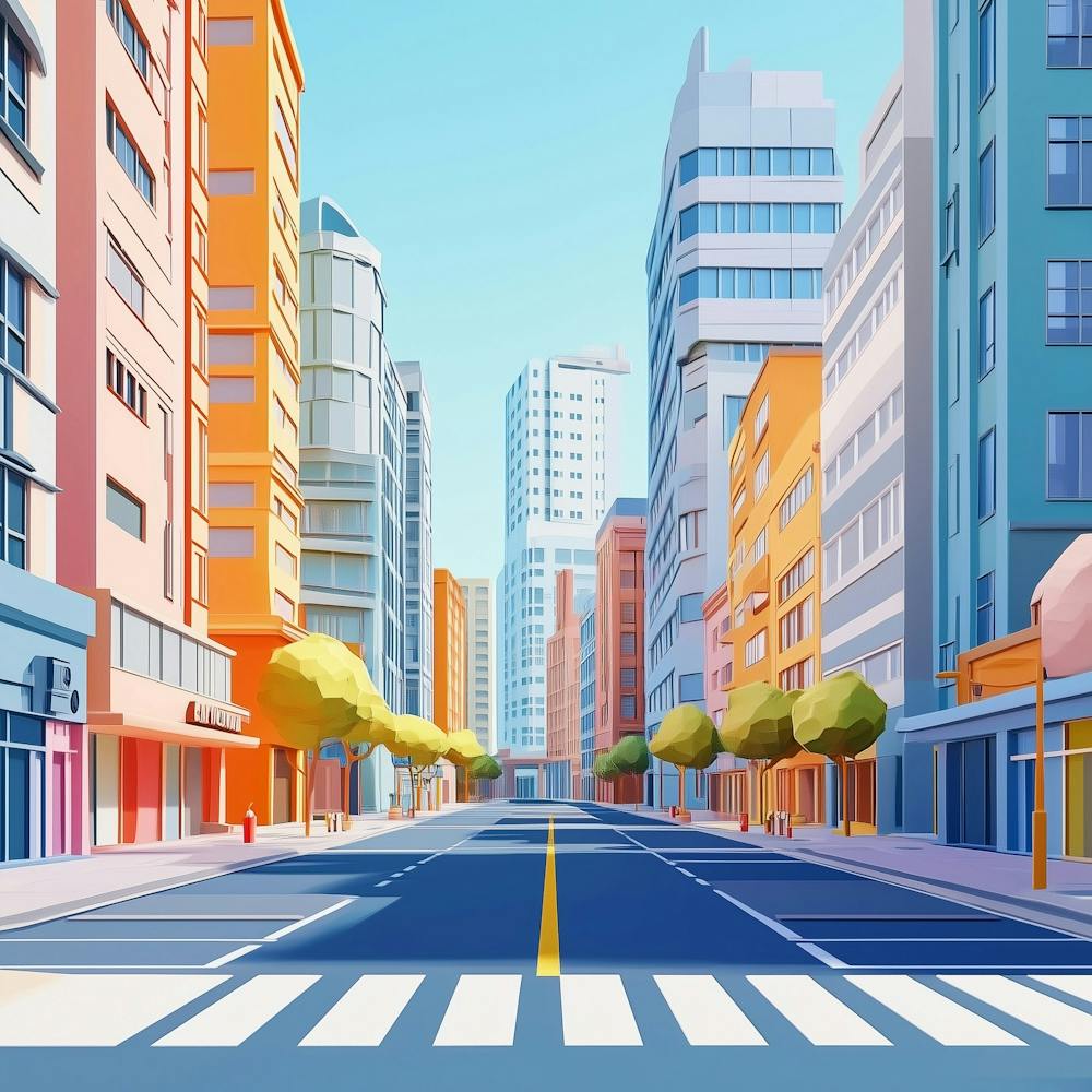 Cartoon City Street