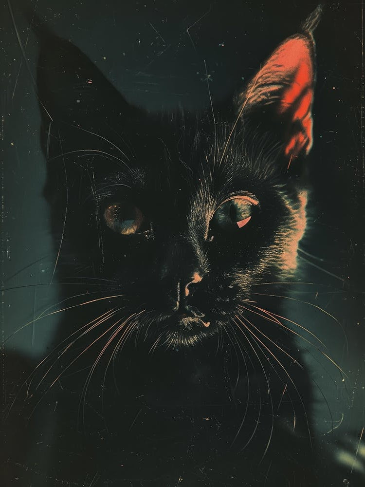 Black Cat With Red Eyes 3