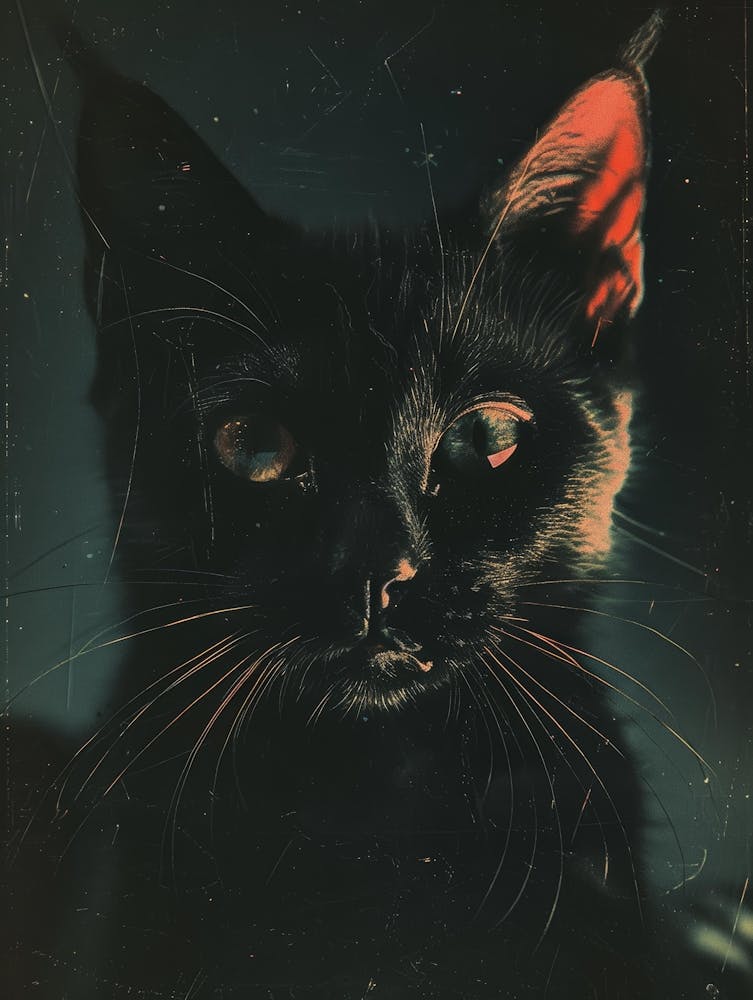 Black Cat With Red Eyes 3