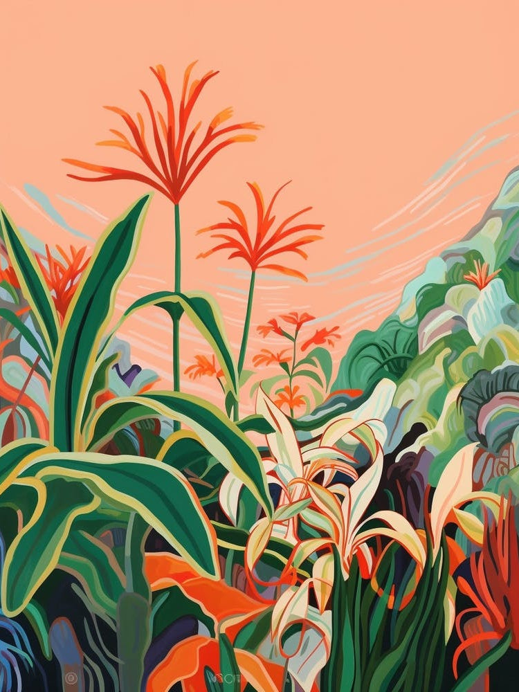 Boho Plant Painting Spider Plant 2