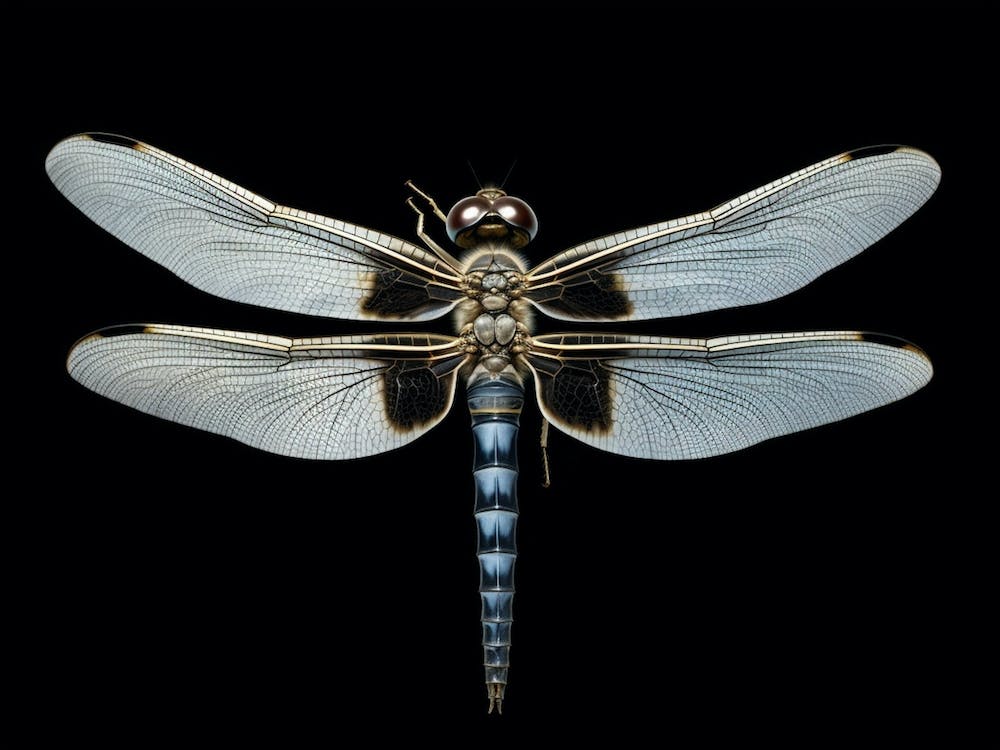 Dragonfly Common Whitetail Plathemis Illustration Vintage 2