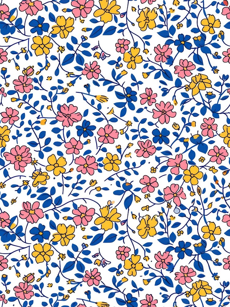 Inspiring Floral London Fabrics Floral Pattern 4