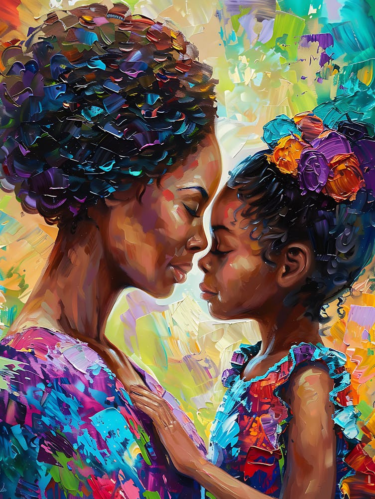 Vibrant Afro Mother And Daughter 14