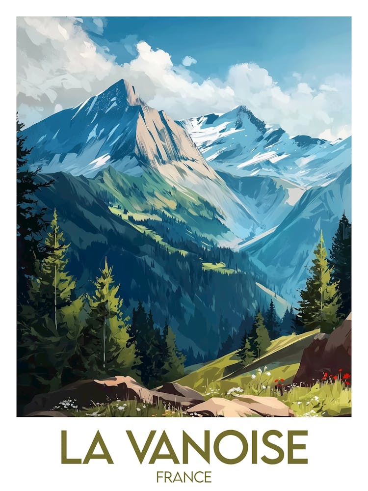 Affiche de voyage La Vanoise