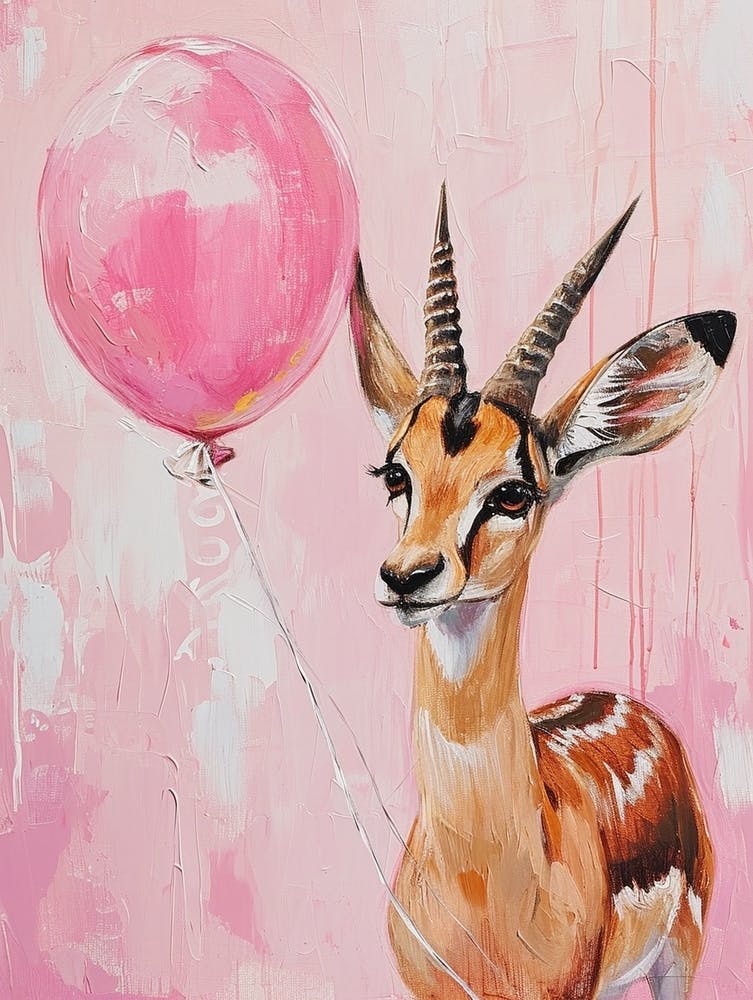 Cute Antelope 2 With Balloon