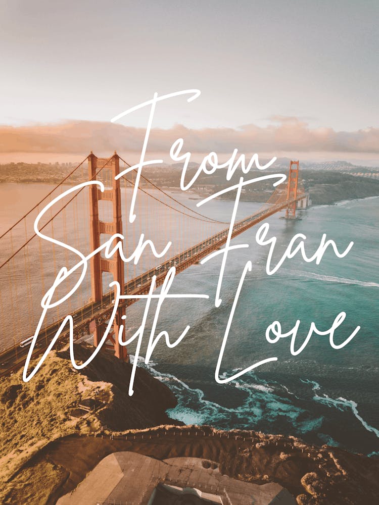 From San Fran with Love | San Francisco Wall Art | California | Golden Gate Bridge |Bedroom Living Room Office Decor | Travel Photography 1