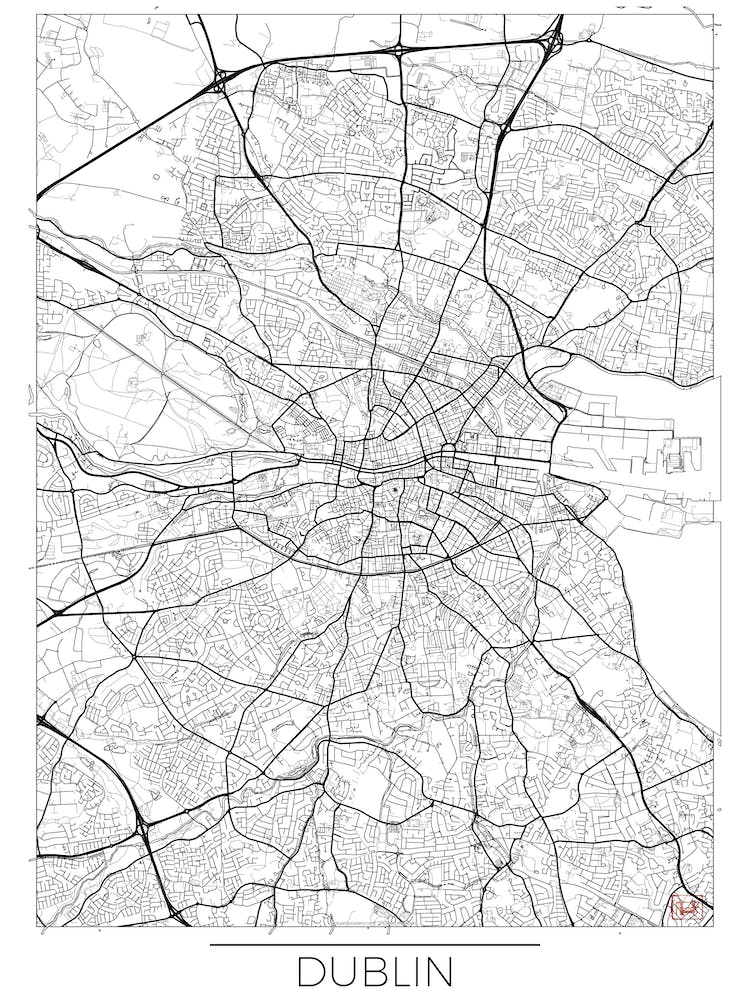 Dublin Map Minimal