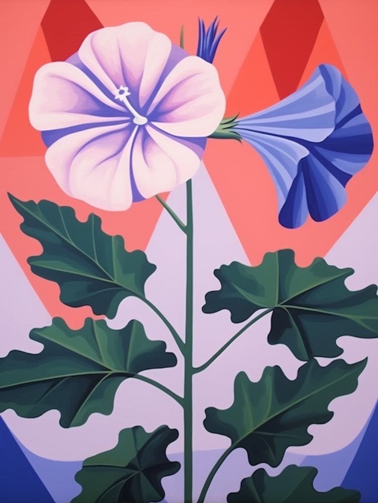 Canterbury Bells 2 Hilma Af Klint Inspired Pastel Flower Painting