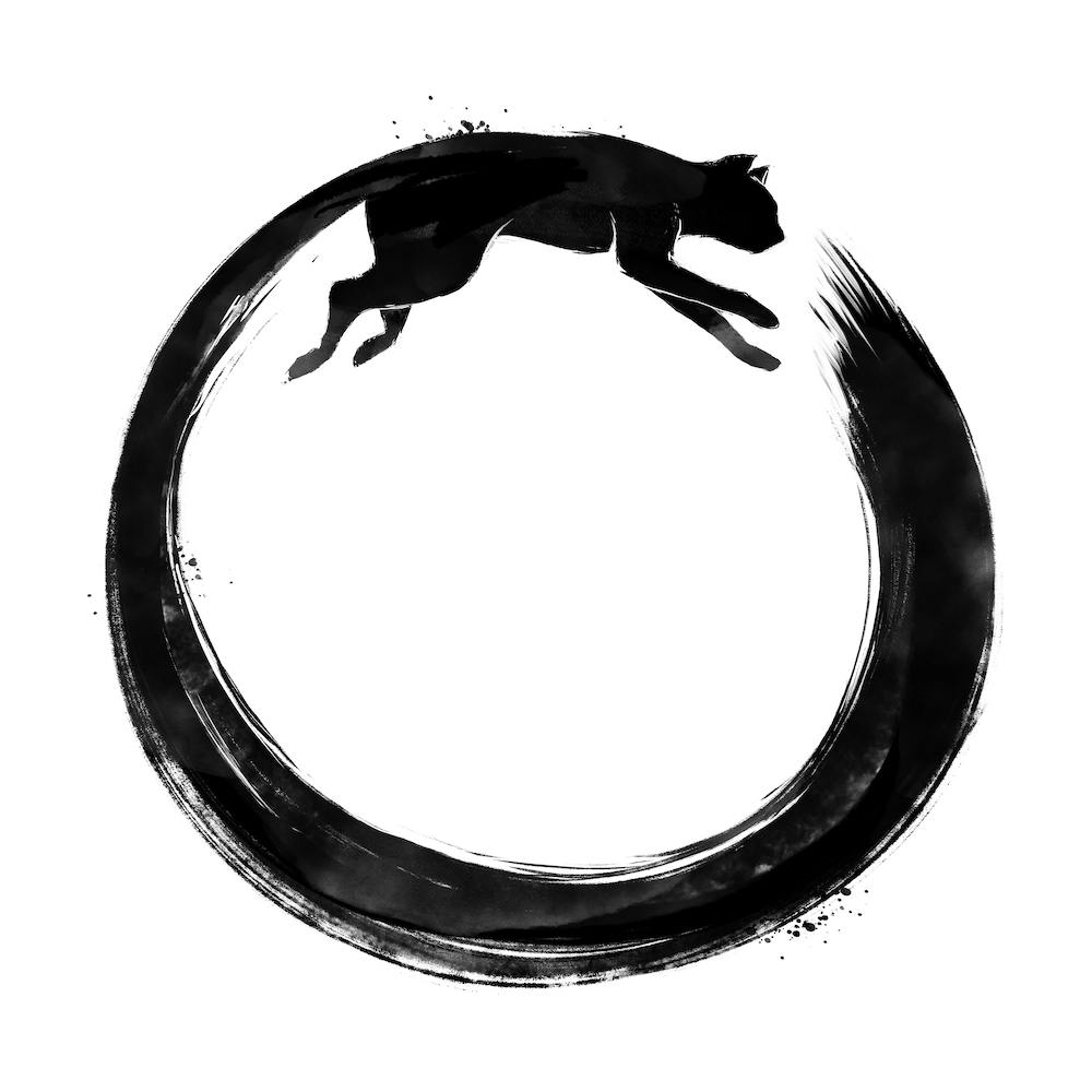 Sumie Enso Cat Square