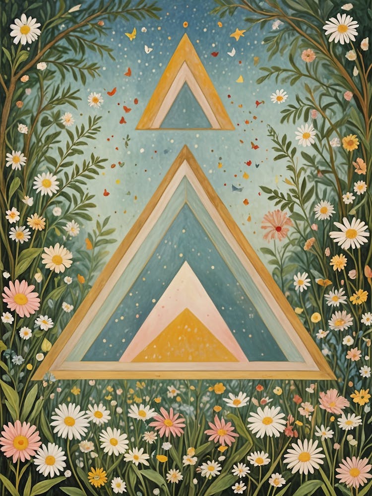 Triangles And Flowers