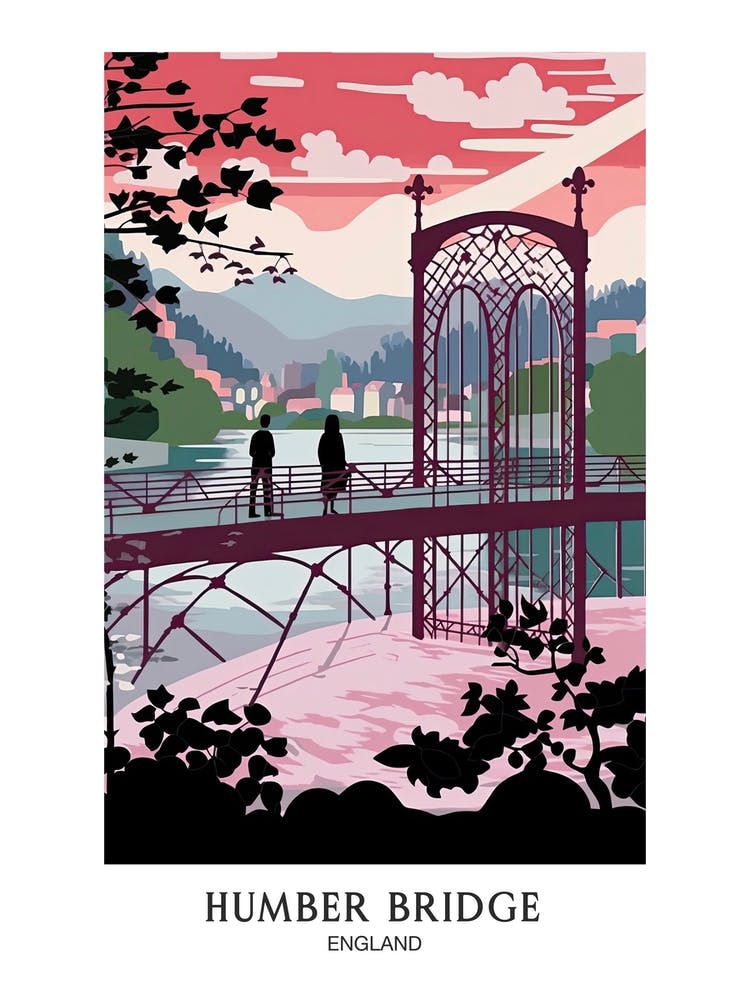 Iron Bridge England Colourful 1 Travel Poster