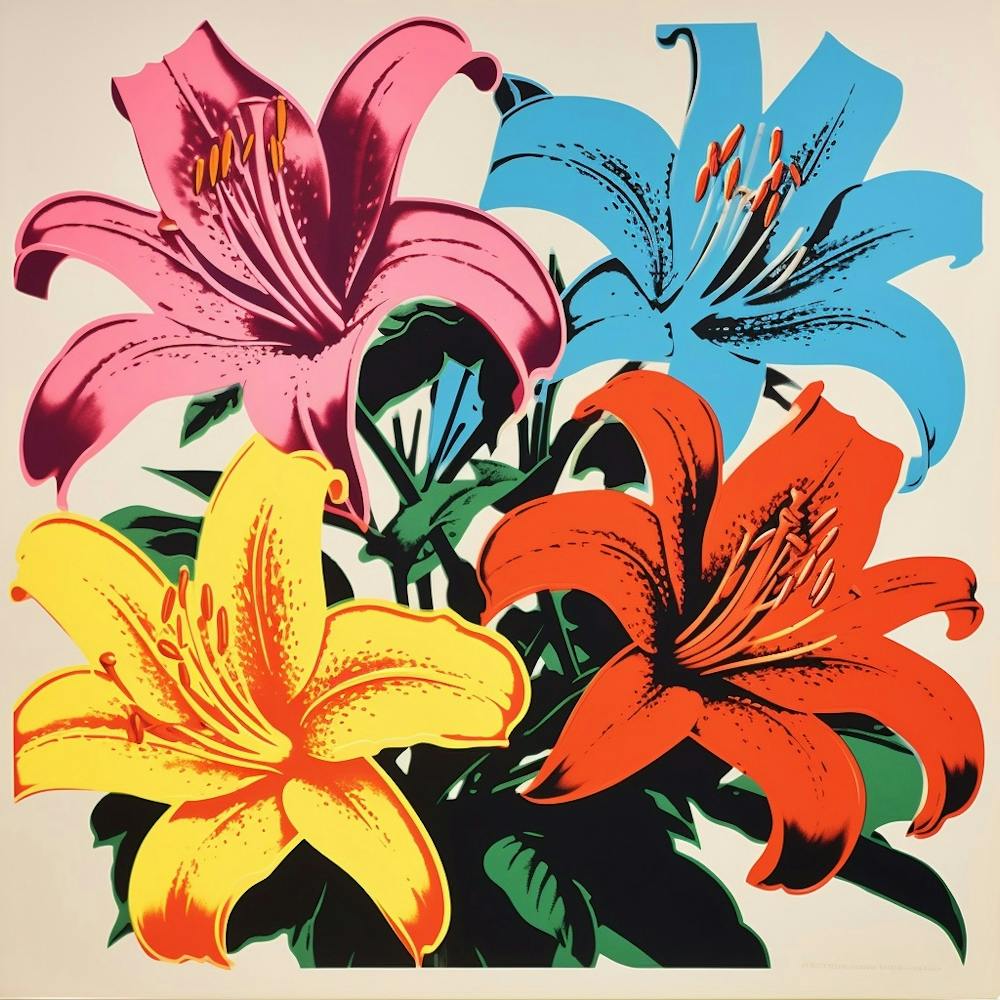 Lily 3 Pop Art Illustration Square