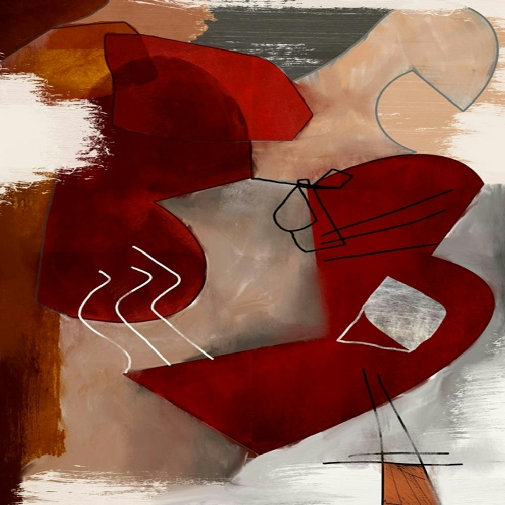 Abstract Red Abstract Painting