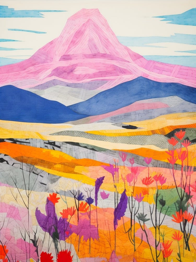 Mount Ararat Turkey 1 Colourful Mountain Illustration