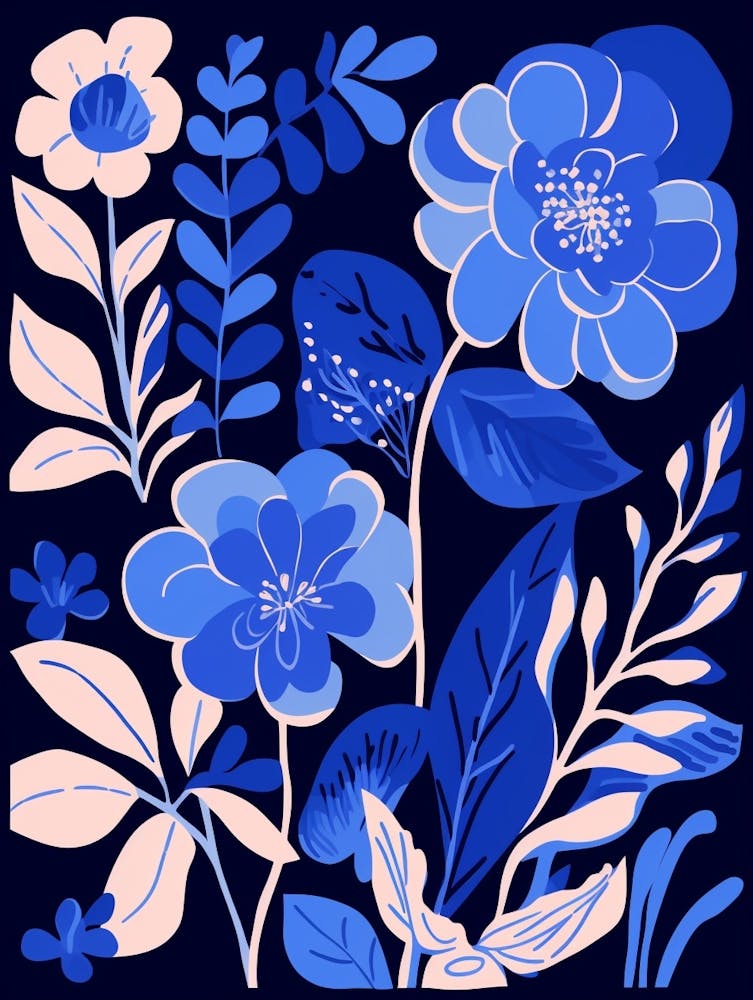 Blue Flower Illustration Hydrangea 7