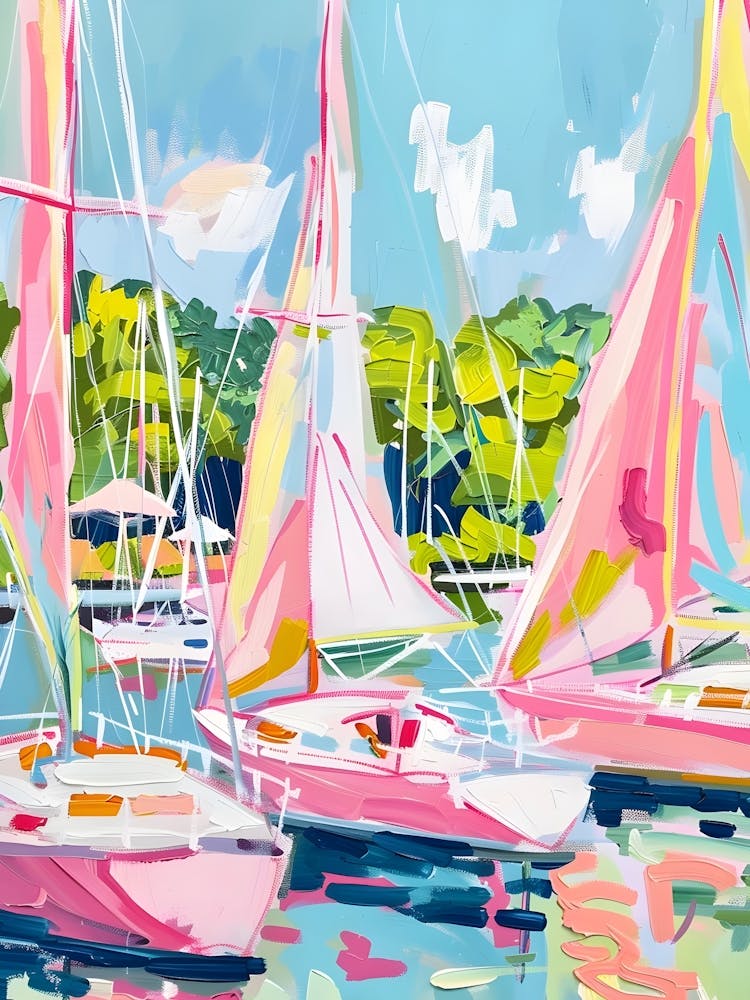 Pink Sailboats