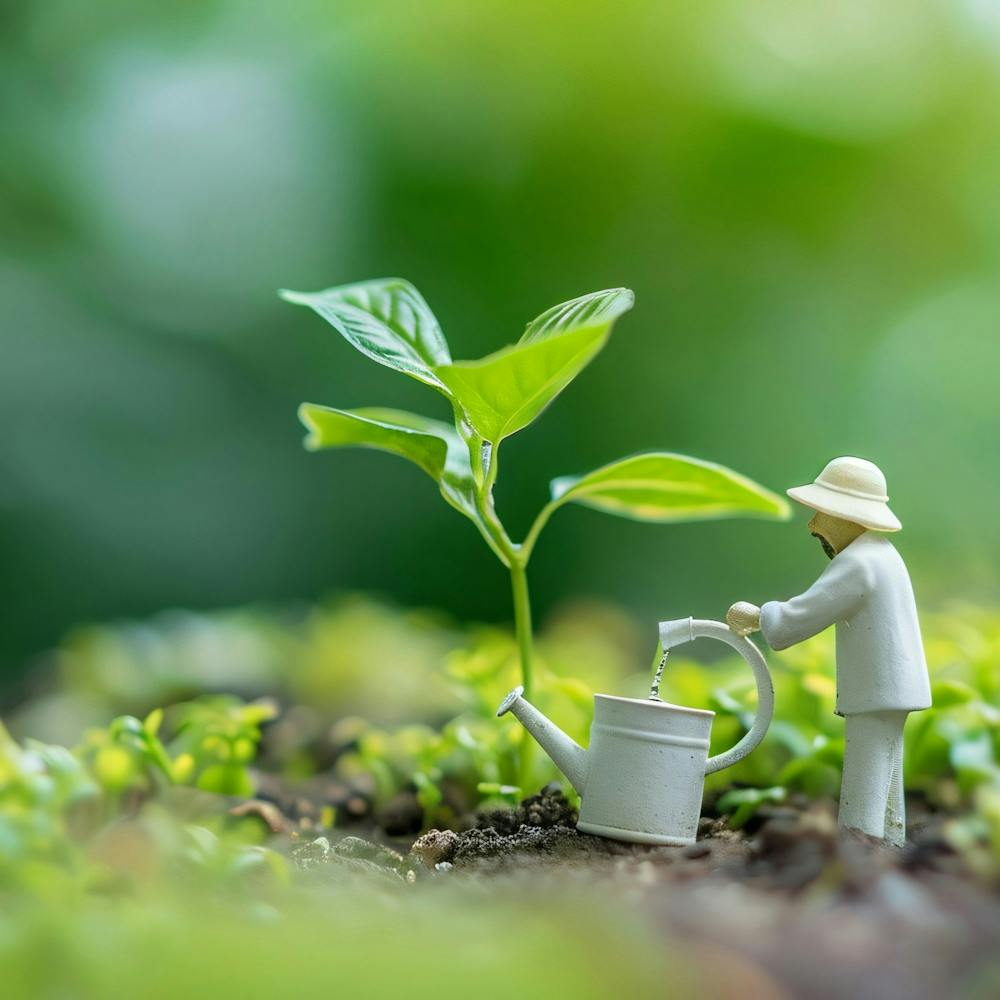 Watering A Plant