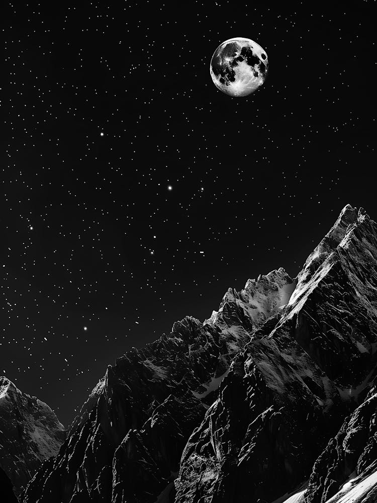 Moon Over Mountains