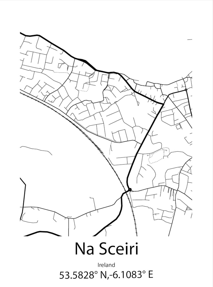 Na Sceiri,Ireland Minimalist Map