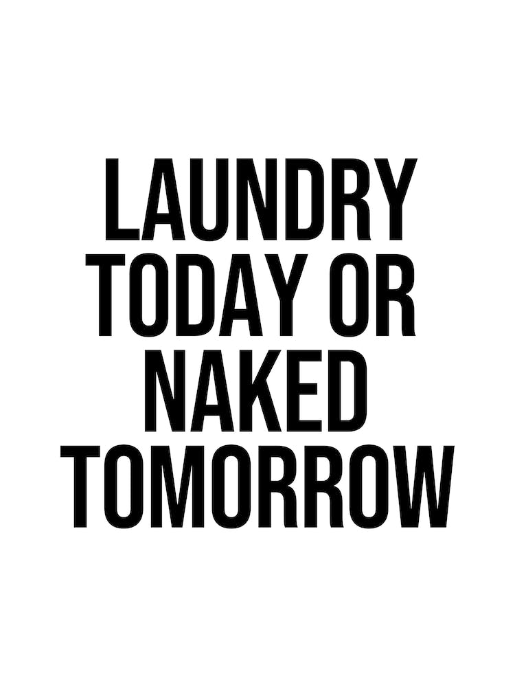 Laundry Today Or Naked Tomorrow
