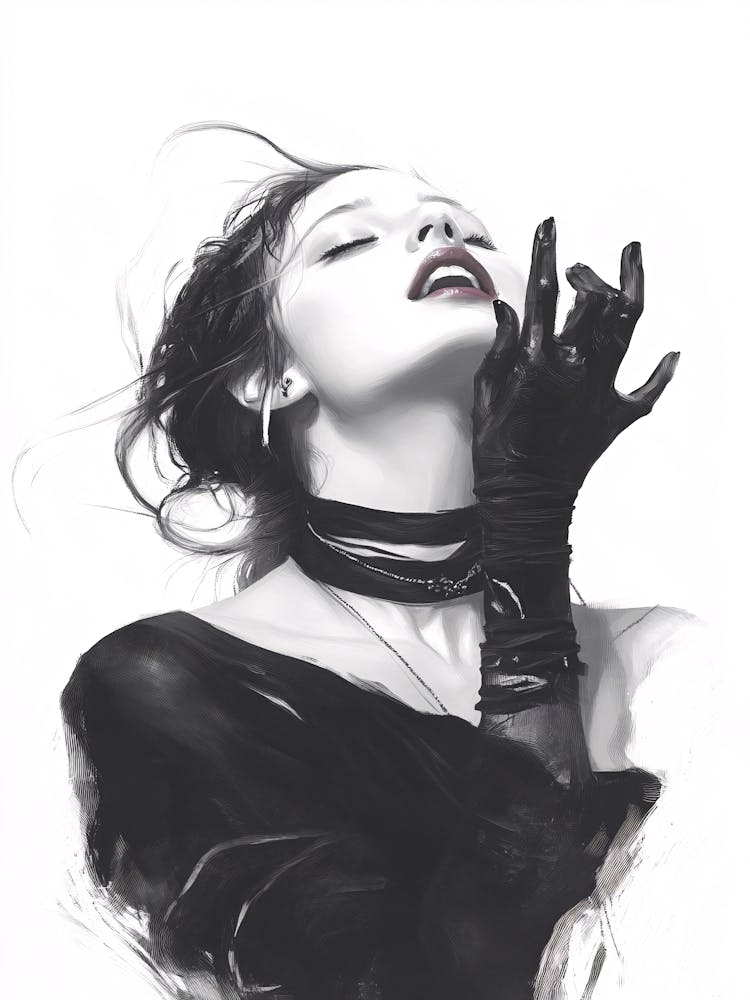 Black And White Portrait Of A Woman 16