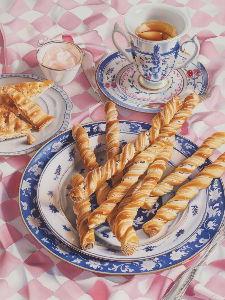 Pink Breakfast Food Cheese Straws 2