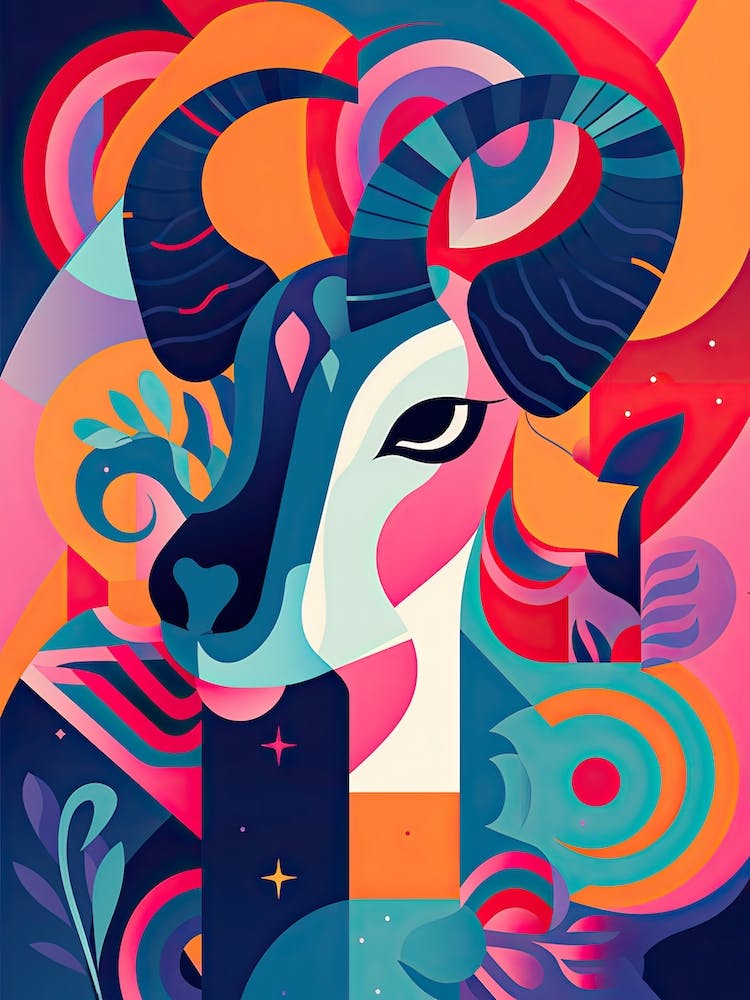 Capricorn Illustration Zodiac Star Sign 3
