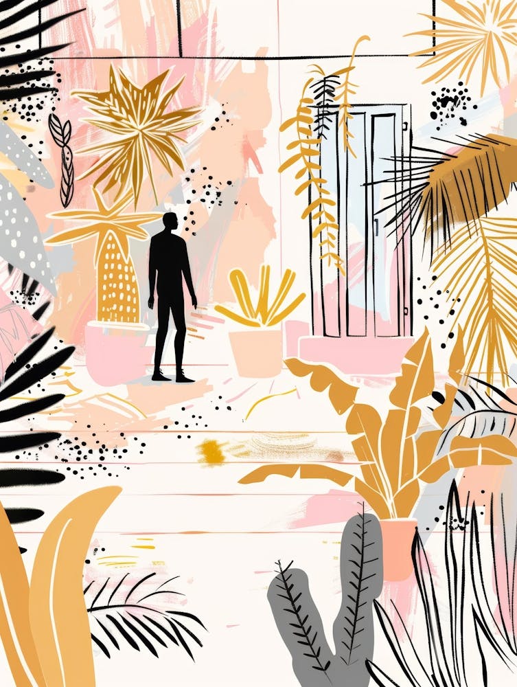 Man In A Garden