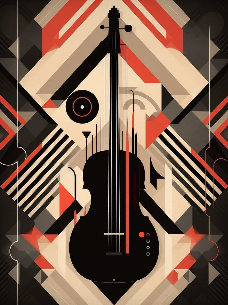 Abstract Geometric Music Illustration 3