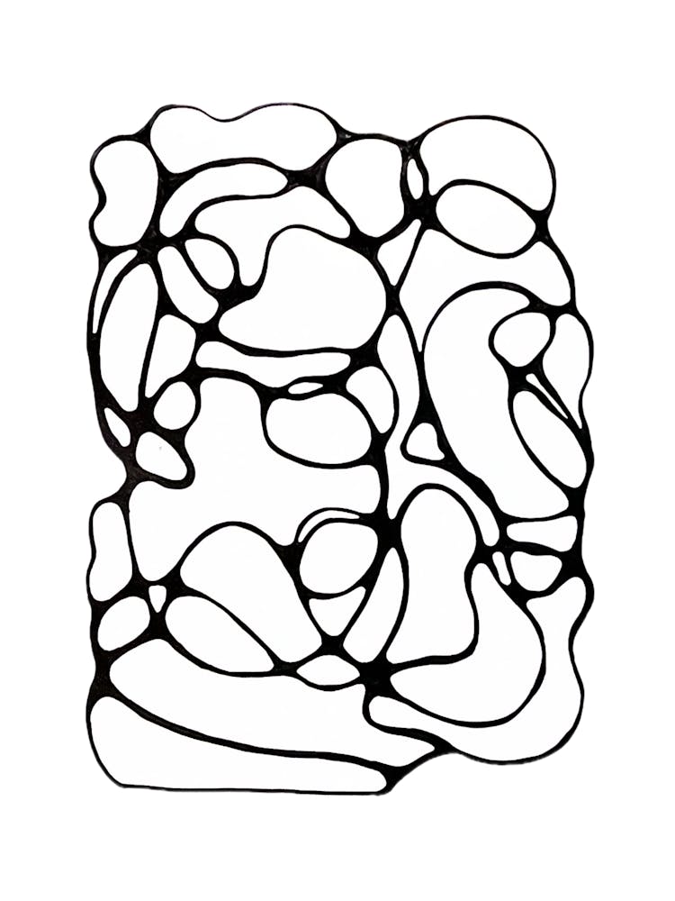 Abstract Handmade Black Lines