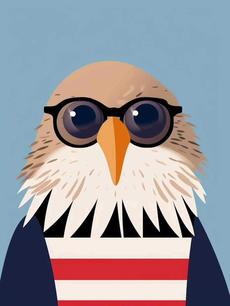 Petit Aigle Portant des Lunettes de Soleil