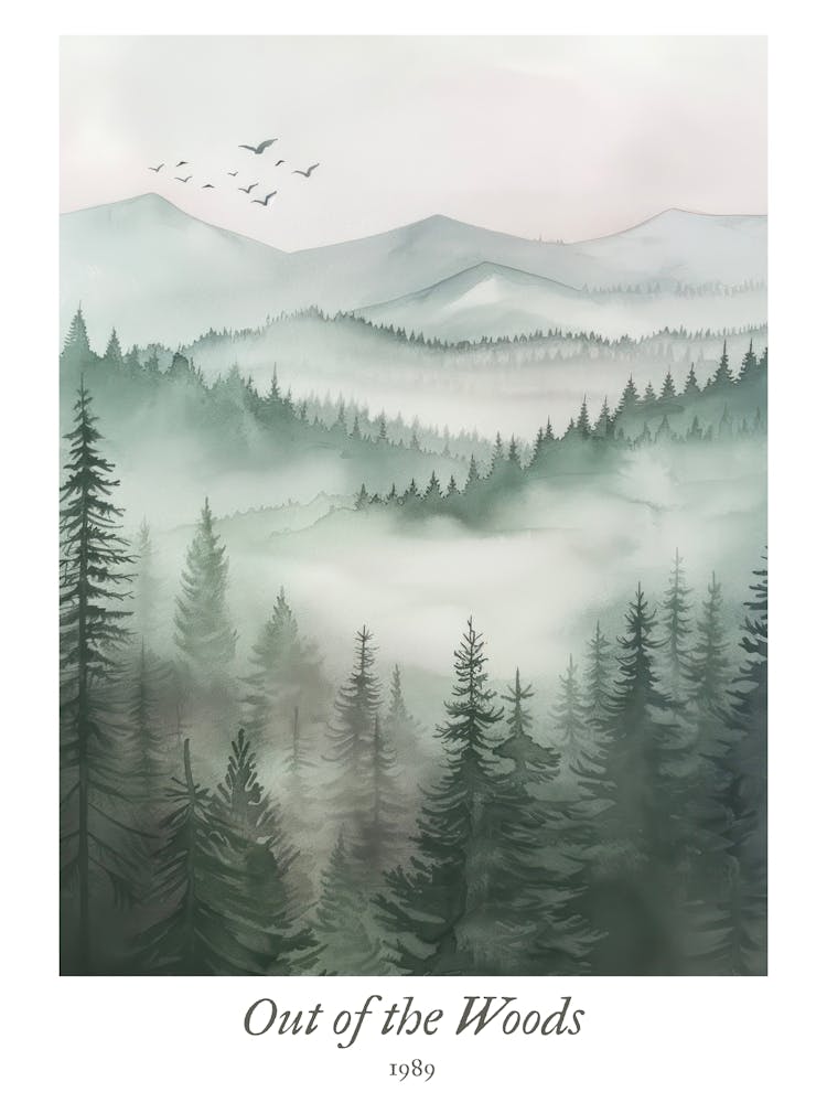 Taylor Swift Fan Art Out Of The Woods Watercolour