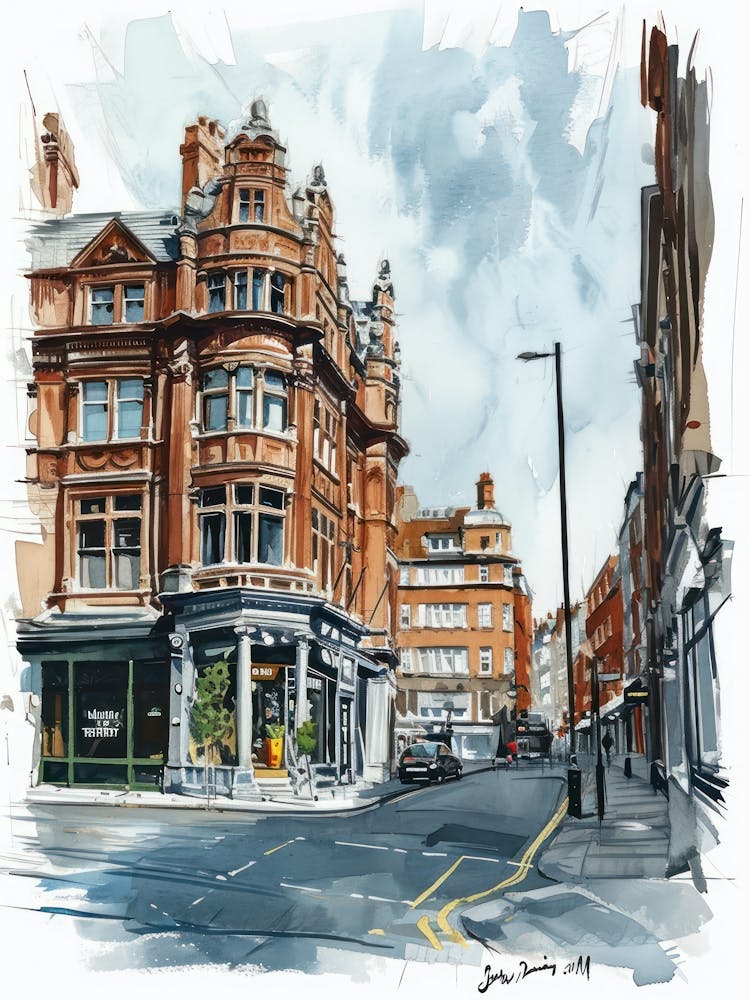 Westminster London Borough   Street Watercolour 2