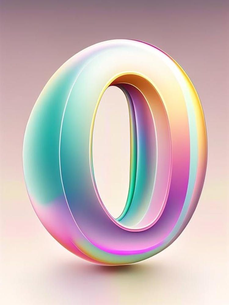 O, Alphabet Bubble Rainbow 2