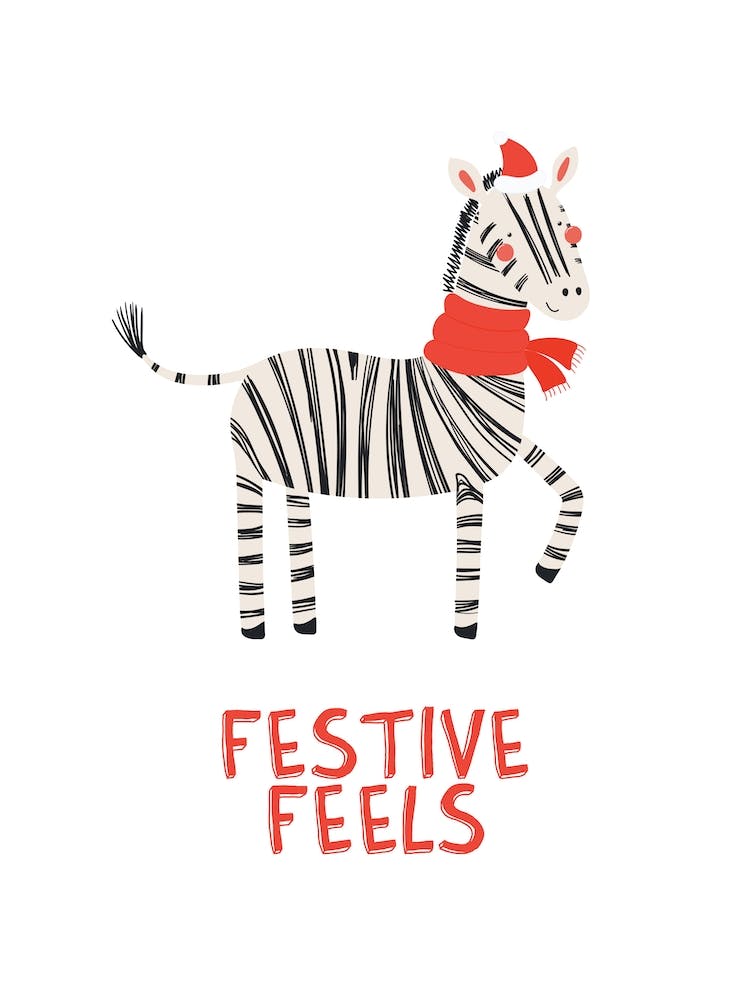 Festive Feels Zebra