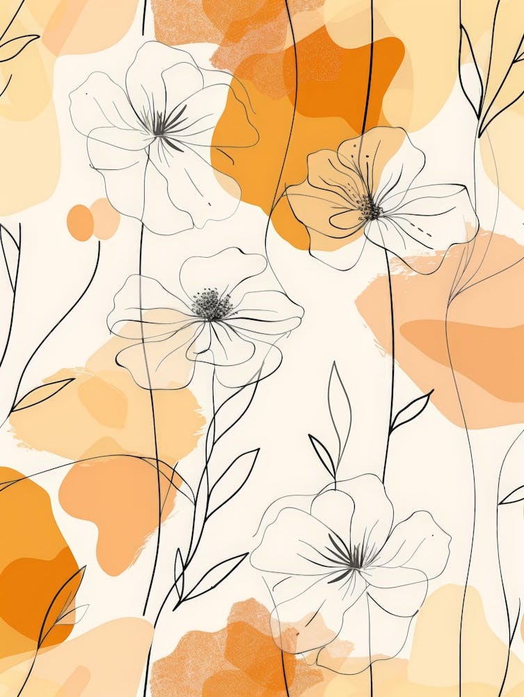 Orange Flower Pattern
