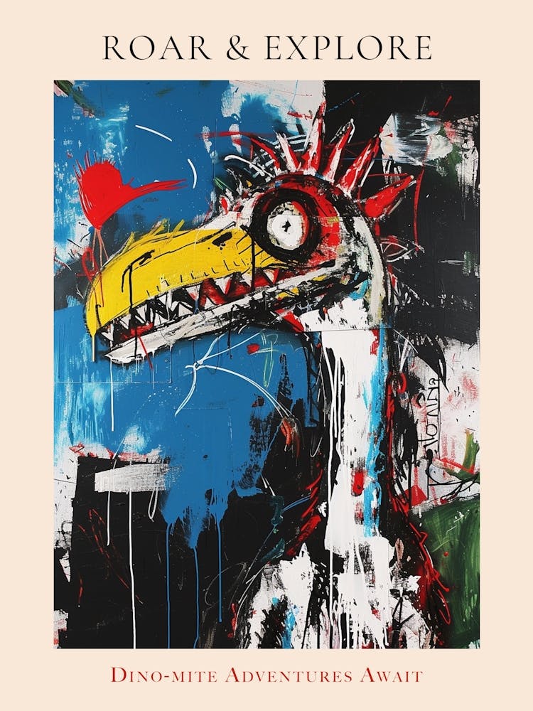 Graffiti Abstract Dinosaur 3 Poster