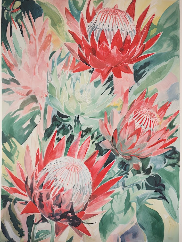 Protea Blumen Illustration 4