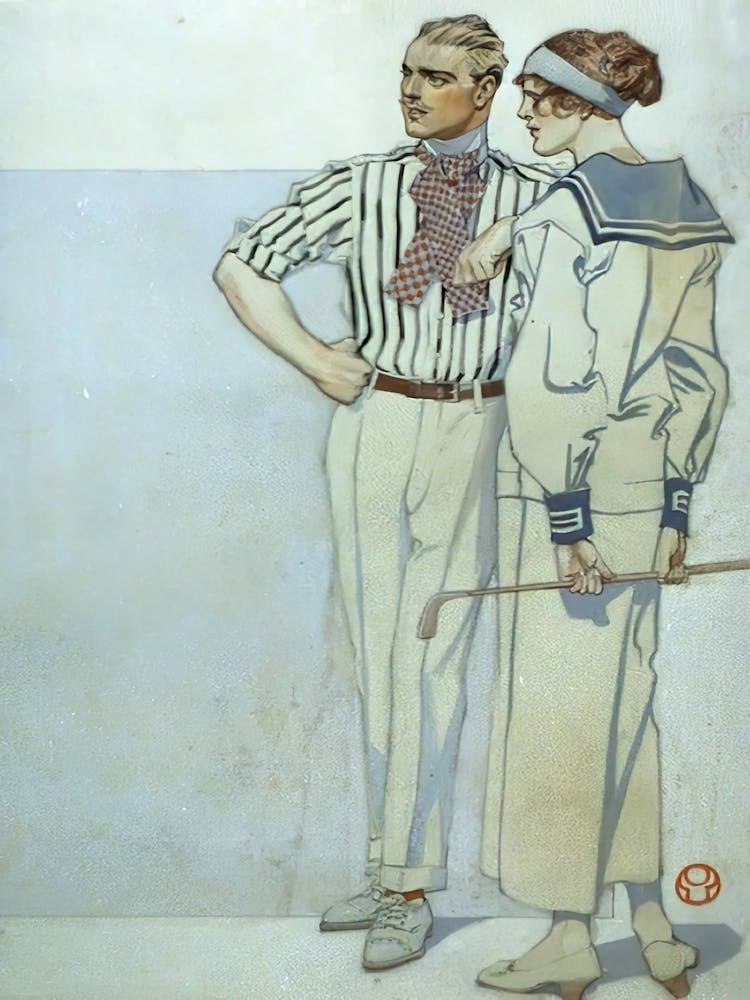 Man And Woman In Sport Clothes (1913), Edward Penfield