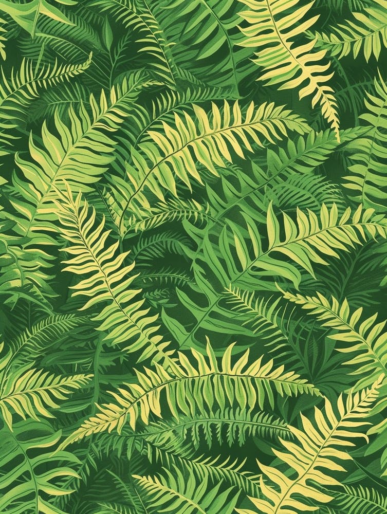 Pattern Poster Ribbon Fern 3