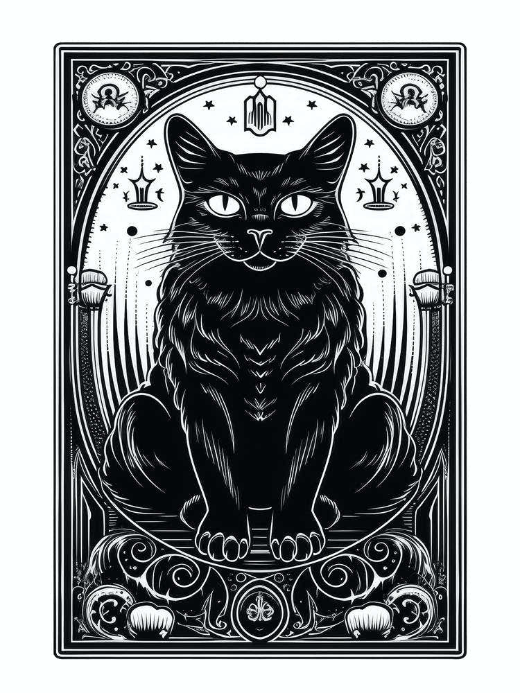 Black Cat tarot card