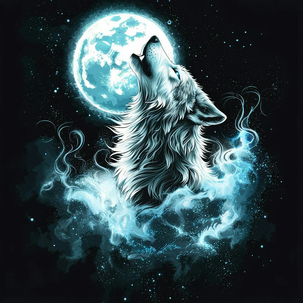 Howling Wolf print