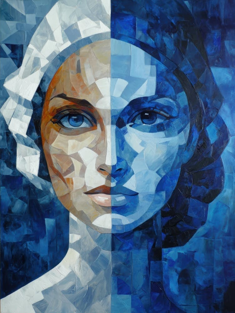 Blue And White Woman 1