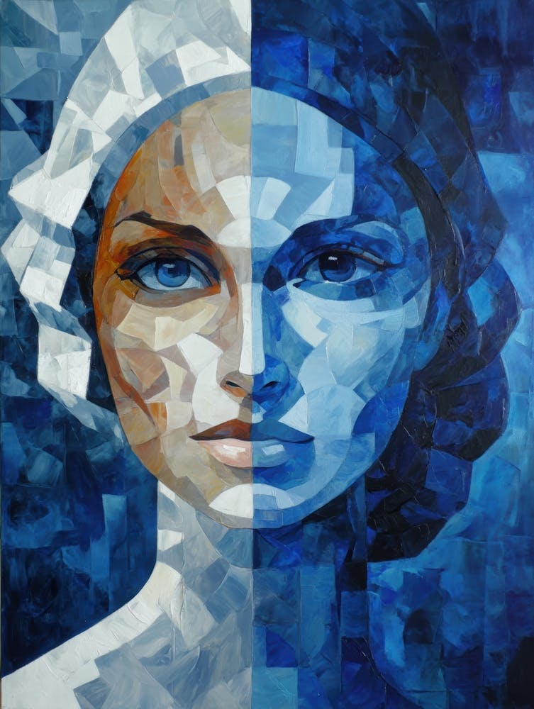 Blue And White Woman 1
