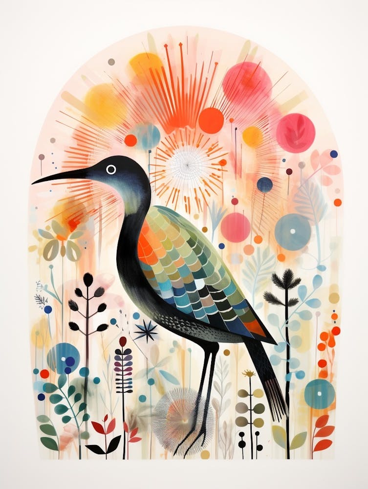 Bird Painting Collage Kiwi 3