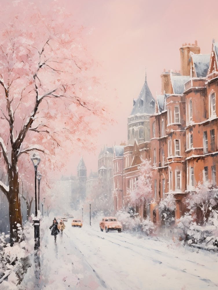 Dreamy Winter Painting London United Kingdom 8