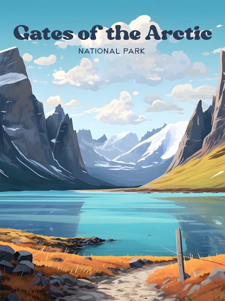 Gates Of The Arctic Mountain Travel Art