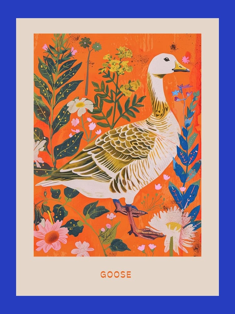 Spring Birds Poster Goose 2